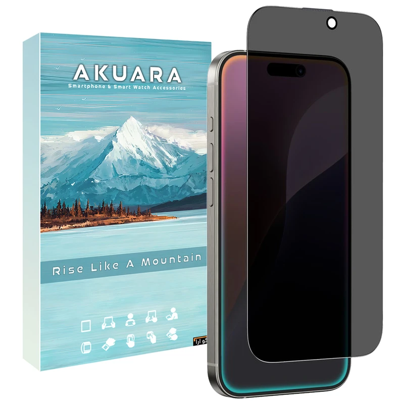 محافظ صفحه نمایش حریم شخصی آکوآرا مدل AKU pv1 مناسب برای گوشی موبایل اپل iPhone 16
